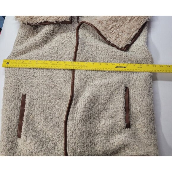 Paypaya Womens Faux Fur and Sherpa Lined Vest Boho Lagen look Size L - Picture 8 of 8